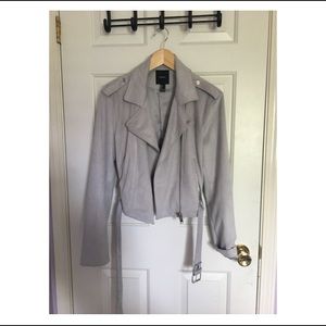 Suede moto jacket